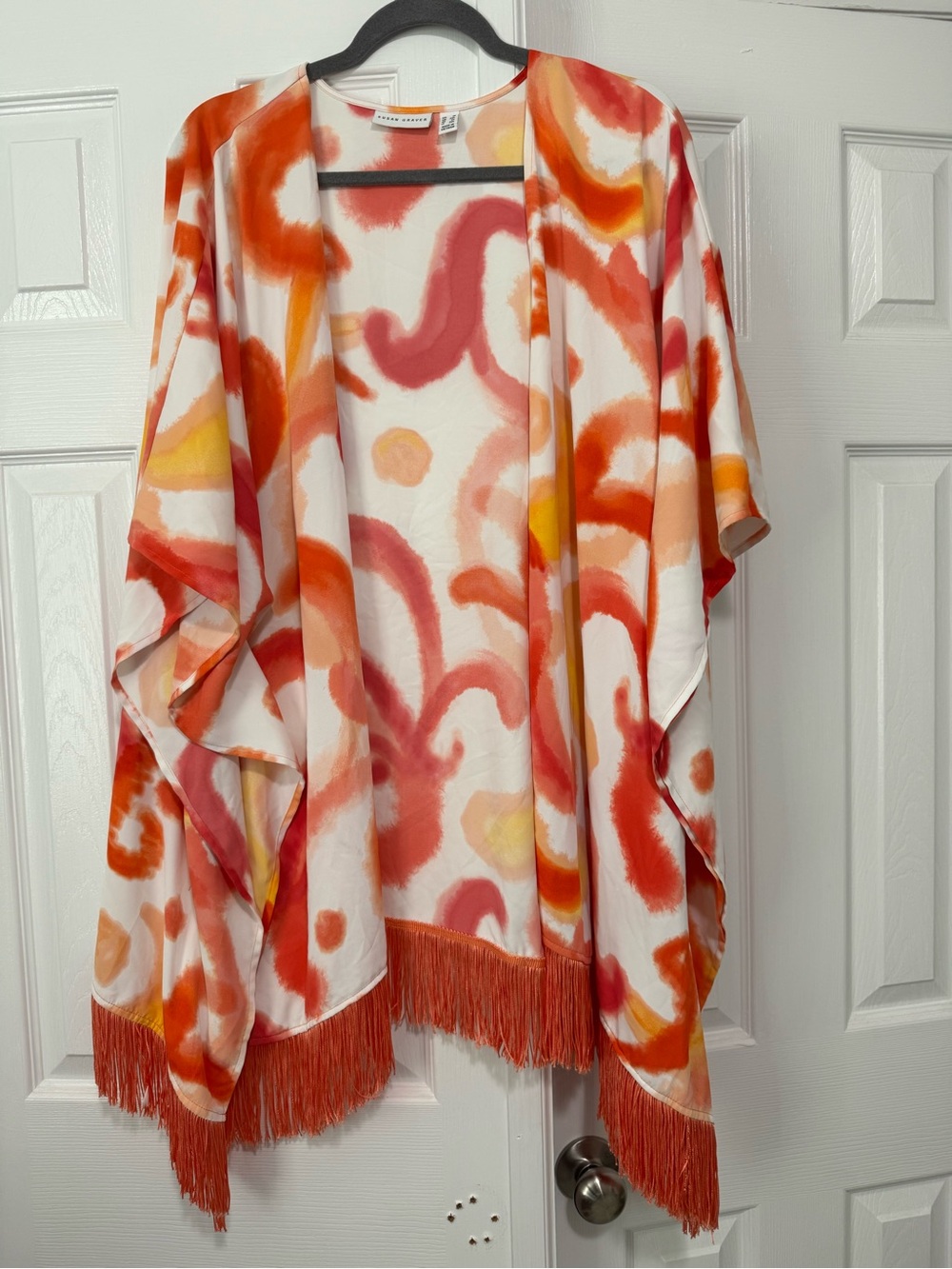Susan Graver Open Front Spring Jacket Topper With Fringe